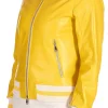 womens yellow bomber jacket
