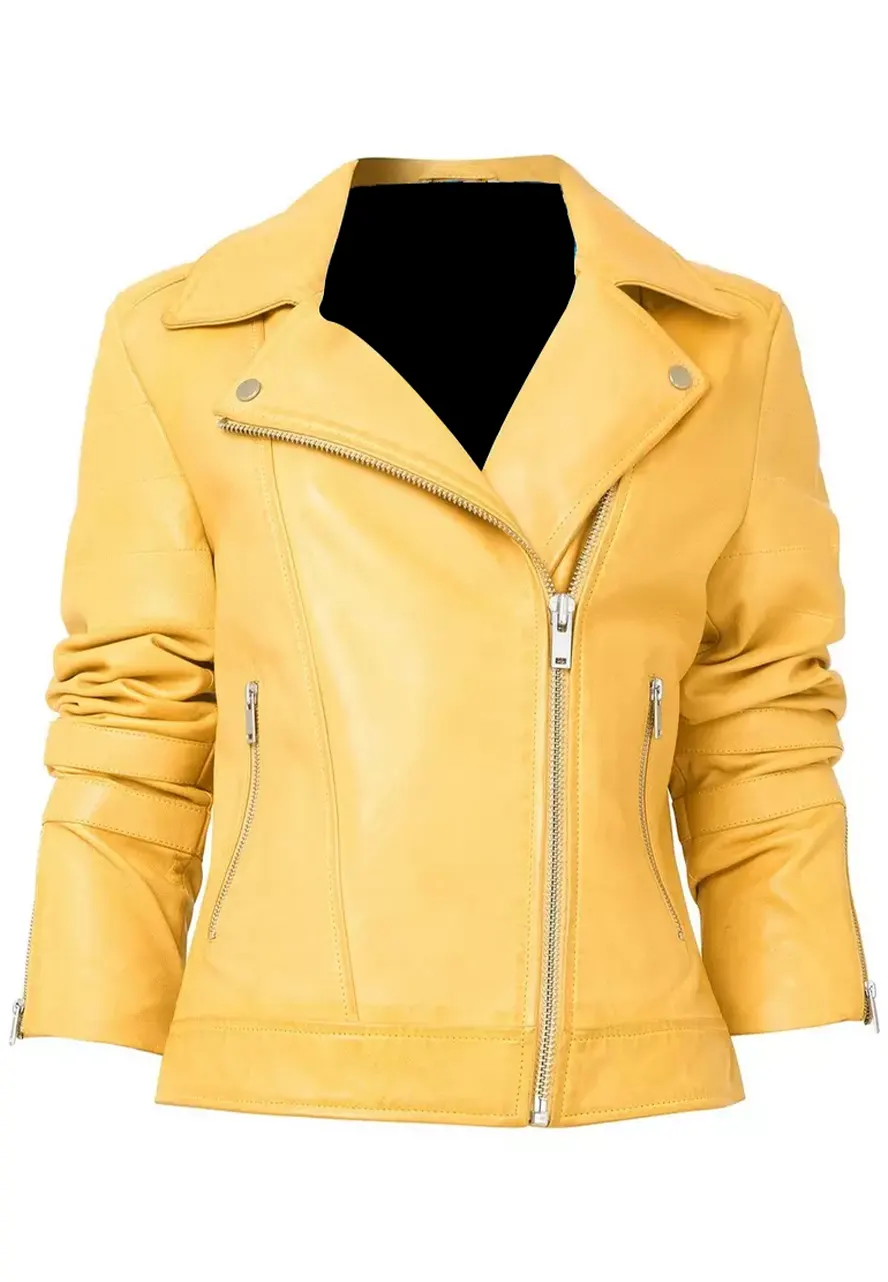 yellow-biker-leather-jacket yellow biker leather jacket
