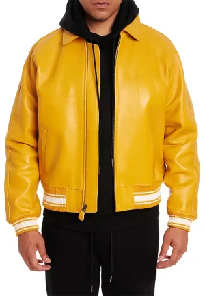 yellow bomber jacket