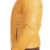 yellow faux leather bomber jacket mens