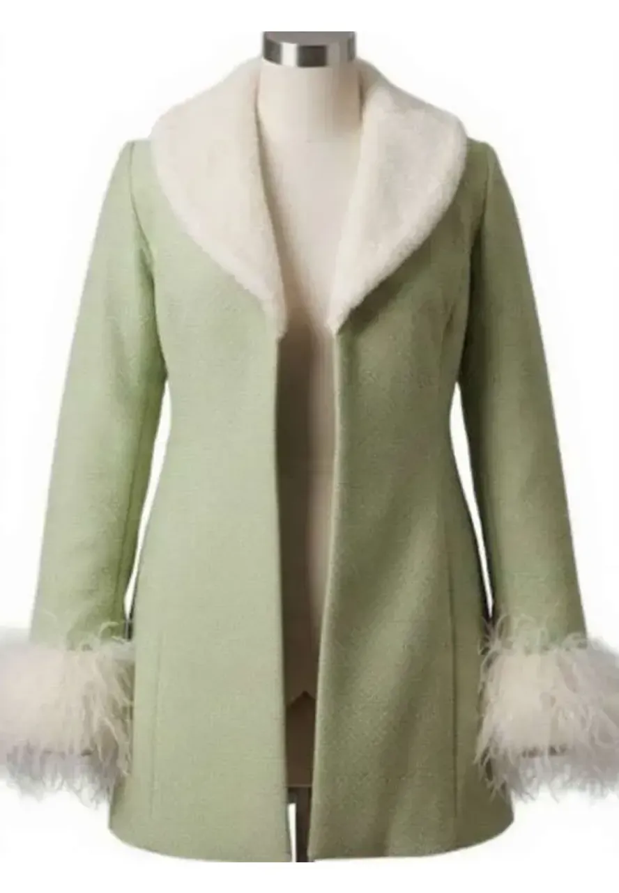 One Piece S02 Charithra Chandran Green Coat charithra chandran coat
