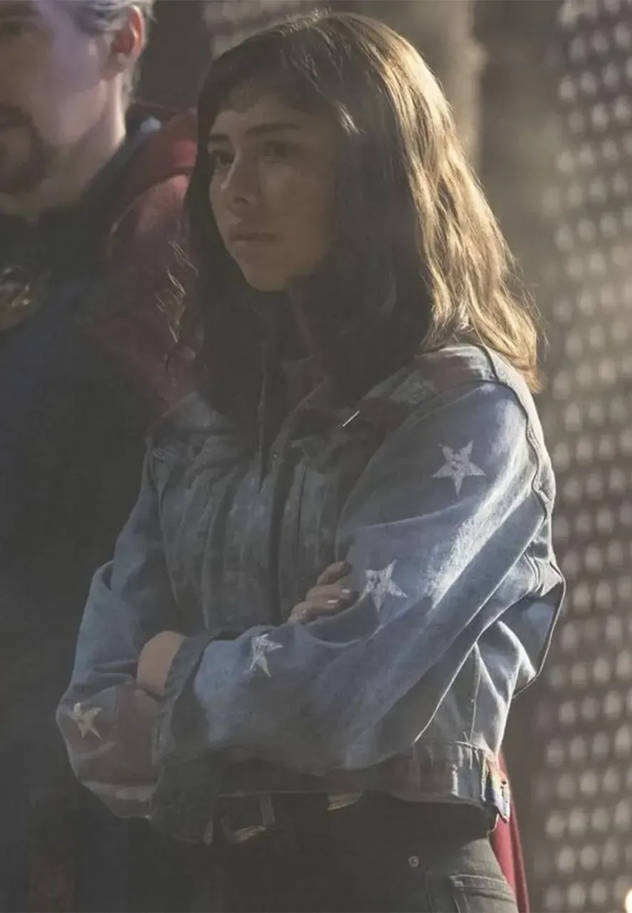 Doctor Strange America Chavez Denim Jacket doctor strange america chavez blue denim jacket