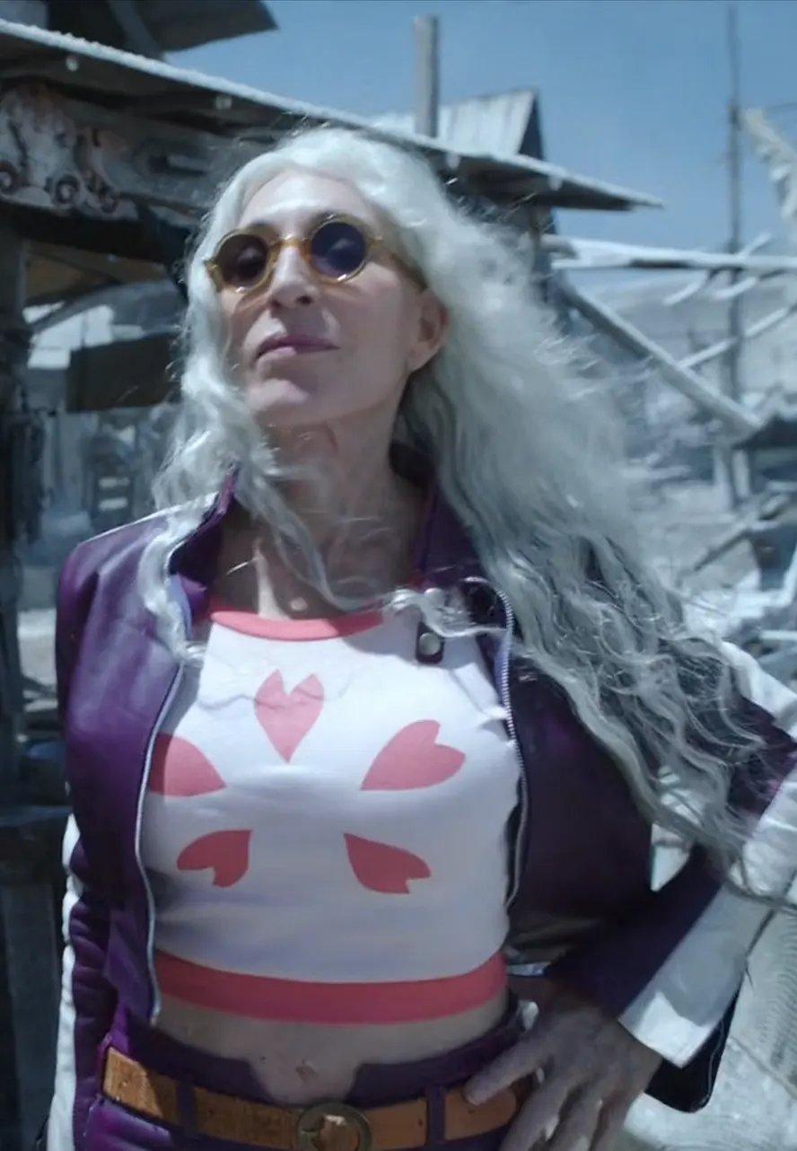Katey Sagal One Piece S02 Leather Jacket dr kureha purple leather jacket