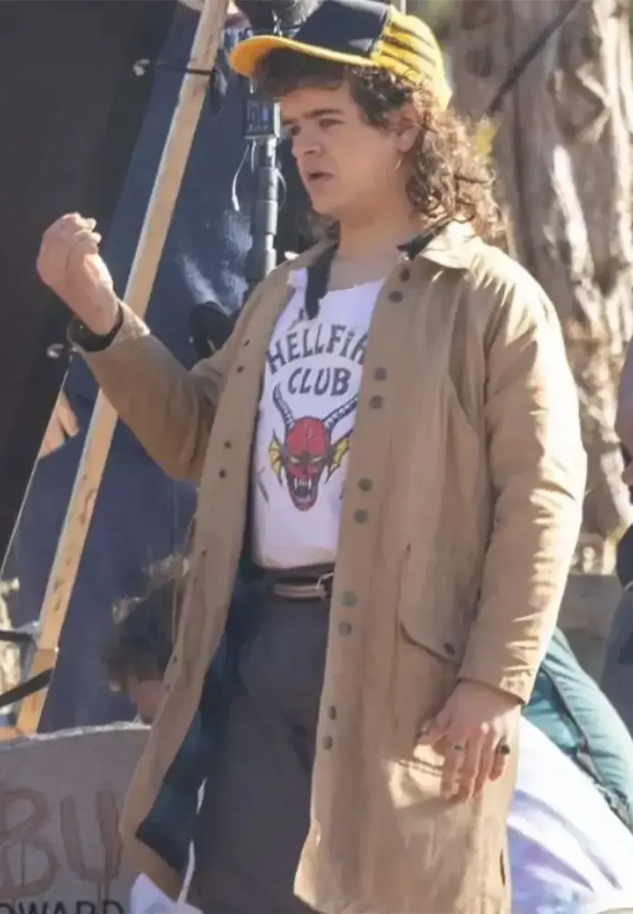 Stranger Things S05 Gaten Matarazzo Jacket dustin henderson stranger things s05 brown cotton jacket