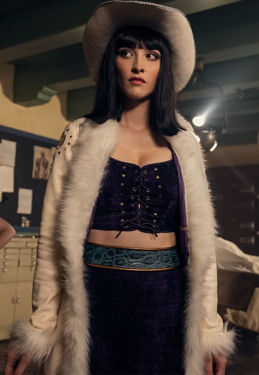 One Piece S02 Lera Abova White Leather Coat lera abova white leather coat