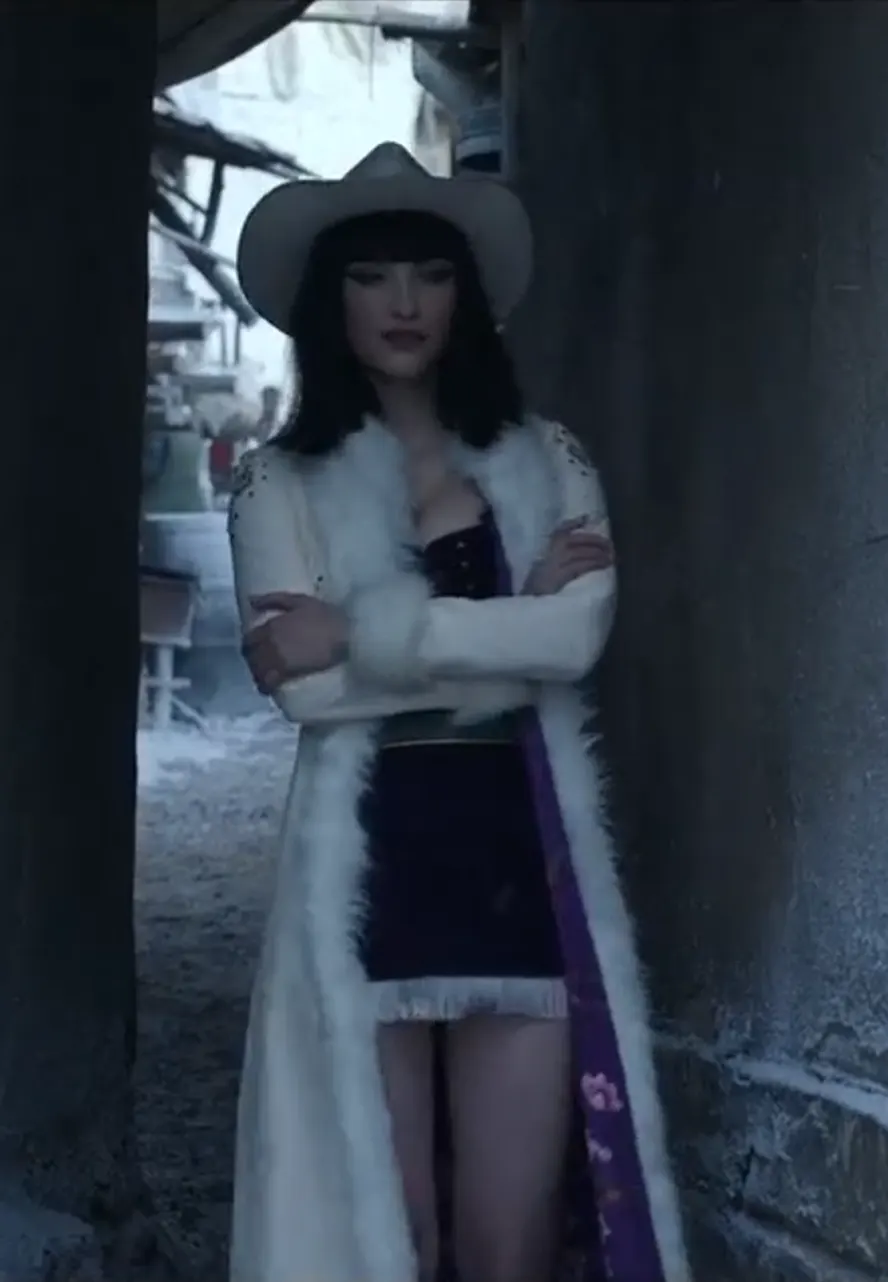 One Piece S02 Lera Abova White Leather Coat nico robin white leather coat