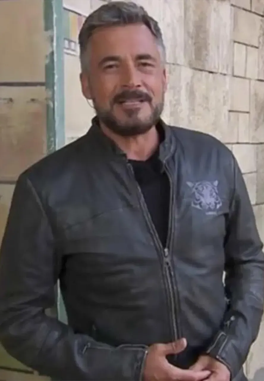 Fort Boyard Olivier Minne Leather Jacket olivier minne black jacket