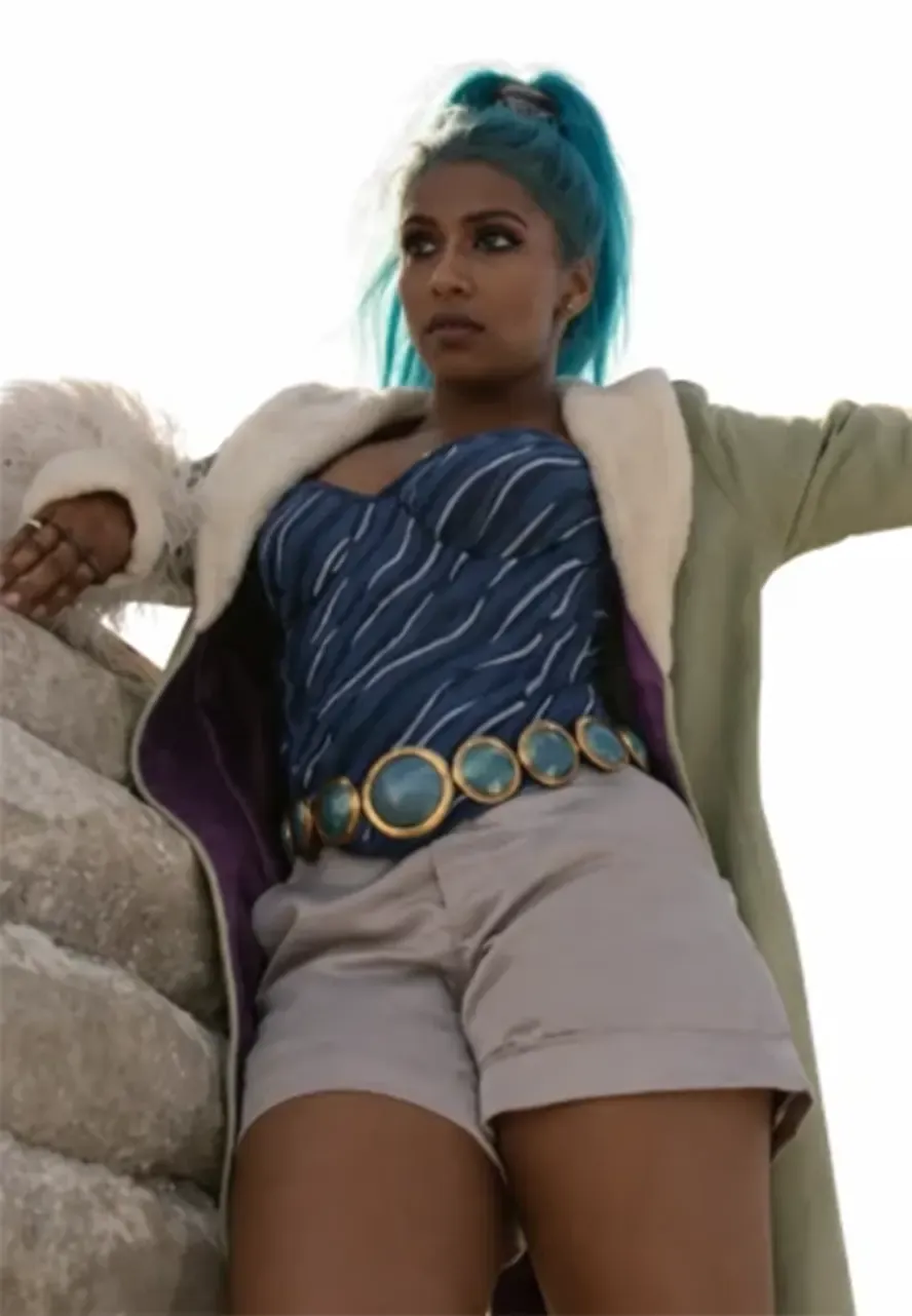 One Piece S02 Charithra Chandran Green Coat one piece s02 coat