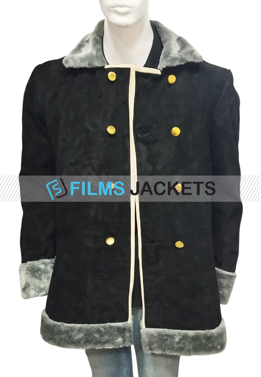 One Piece S02 Sanji Black Shearling Coat one piece s02 taz skylar black coat
