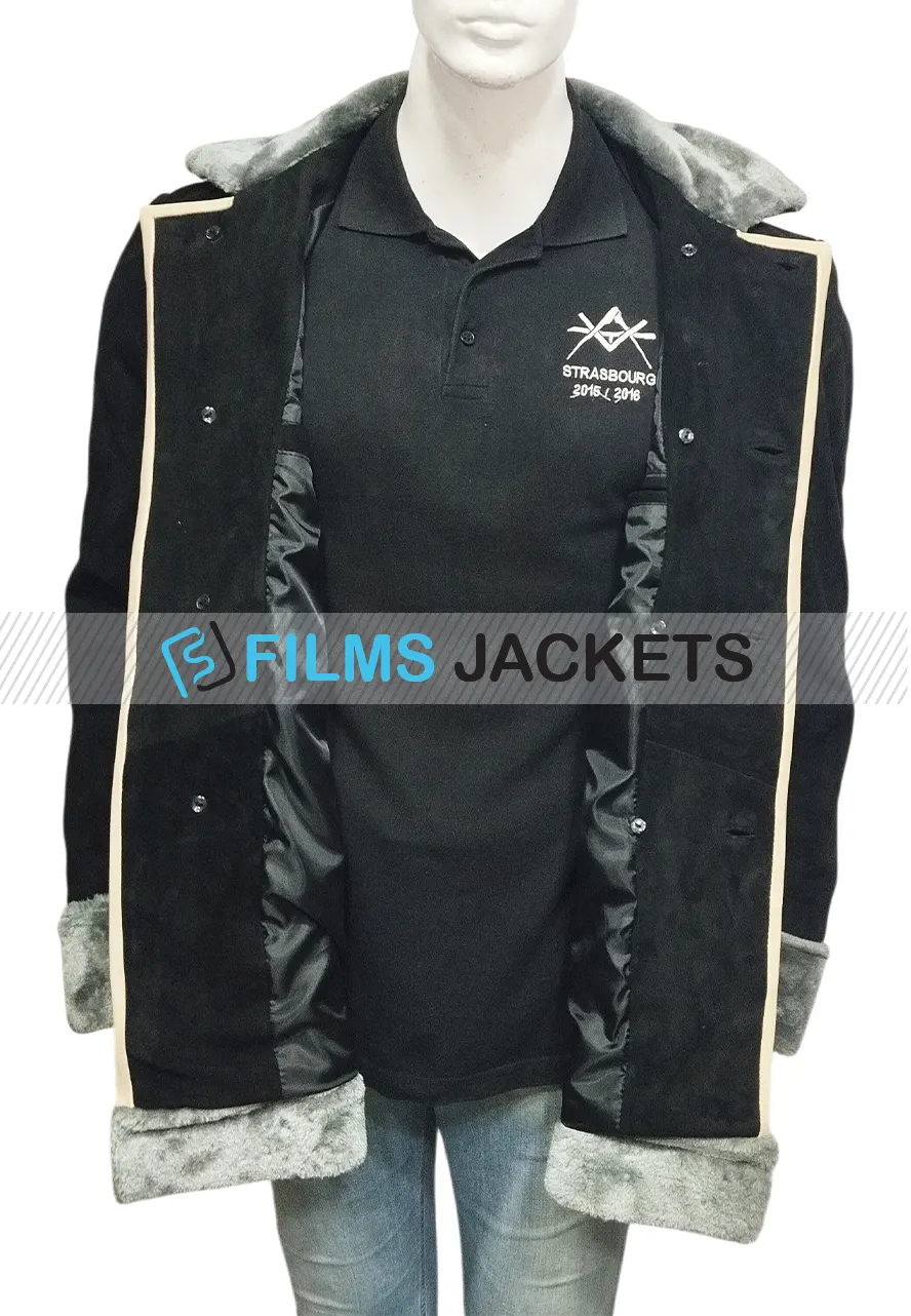 One Piece S02 Sanji Black Shearling Coat one piece s02 taz skylar coat
