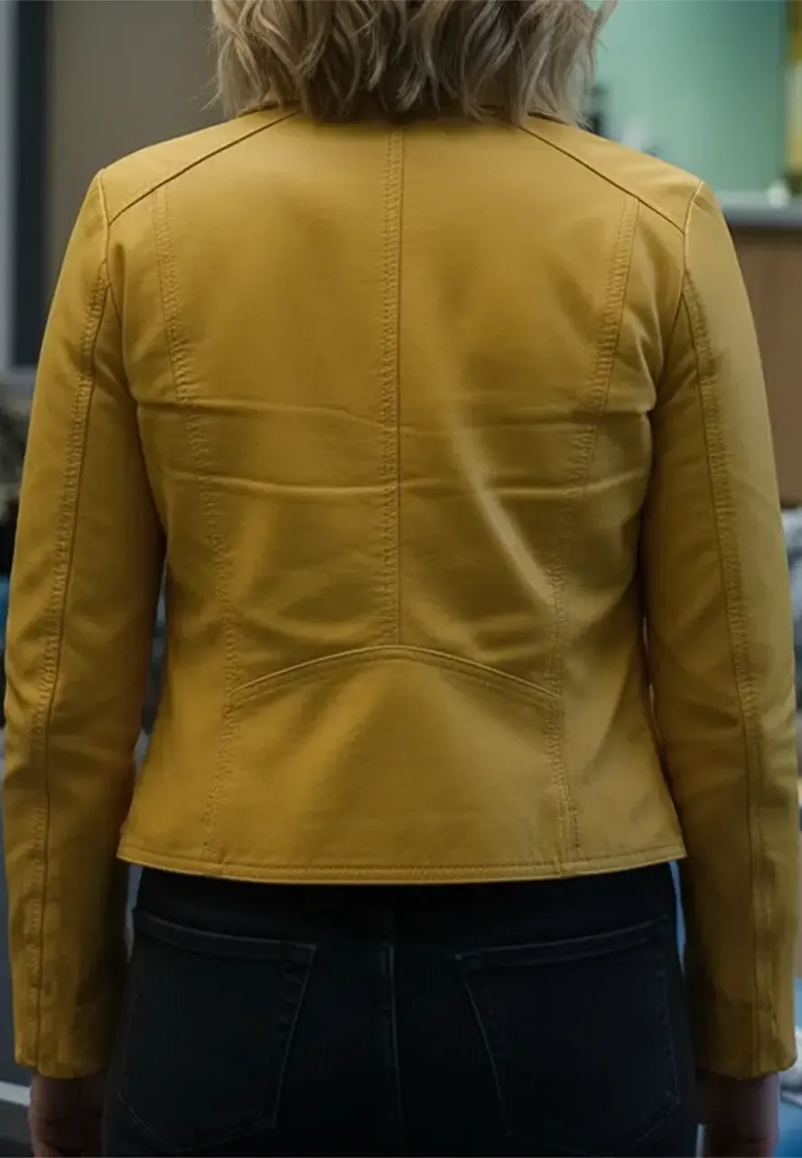 Pluribus Carol Sturka Leather Jacket pluribus yellow leather jacket