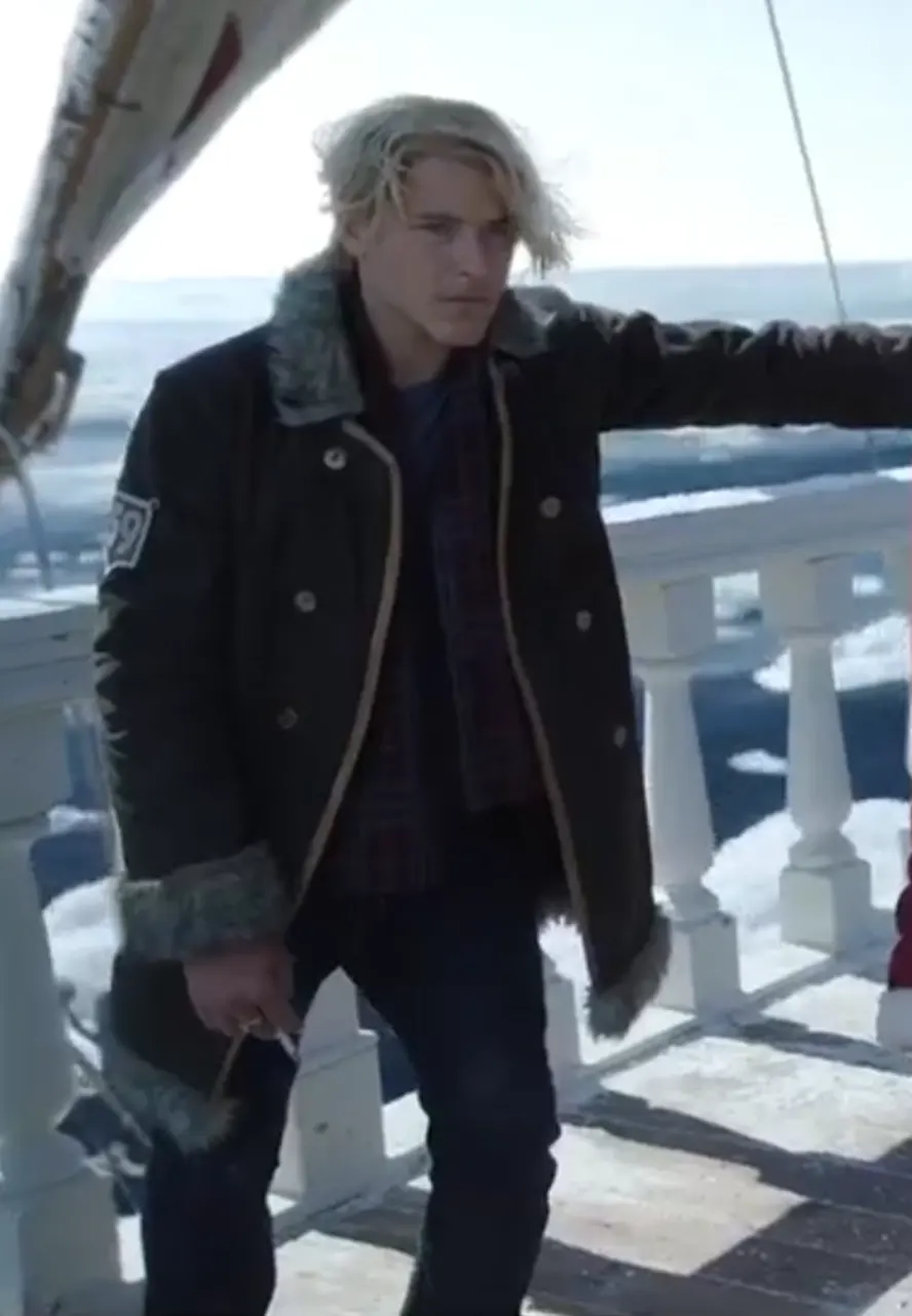 One Piece S02 Sanji Black Shearling Coat sanji suede coat