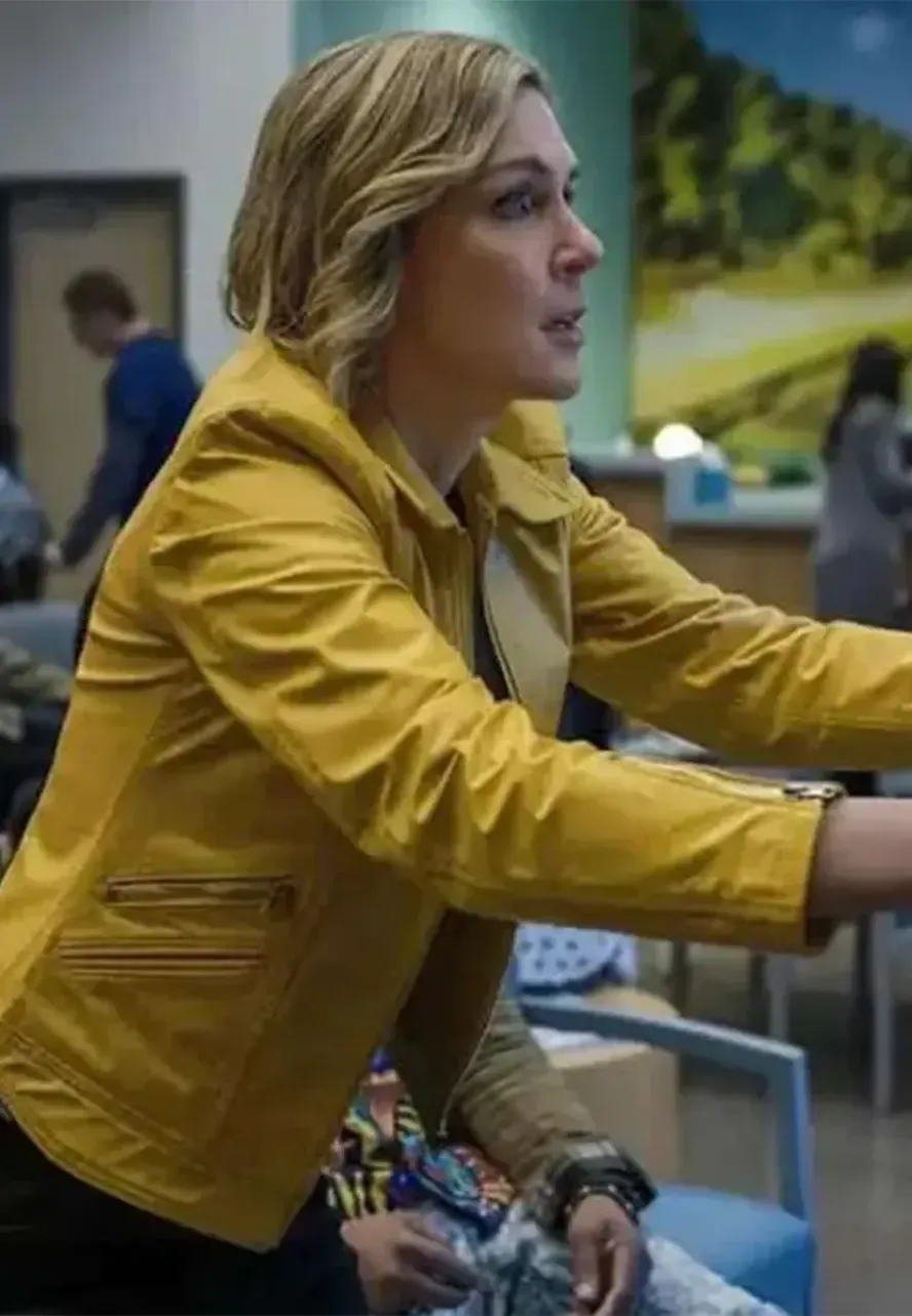 Pluribus Carol Sturka Leather Jacket yellow leather jacket pluribus
