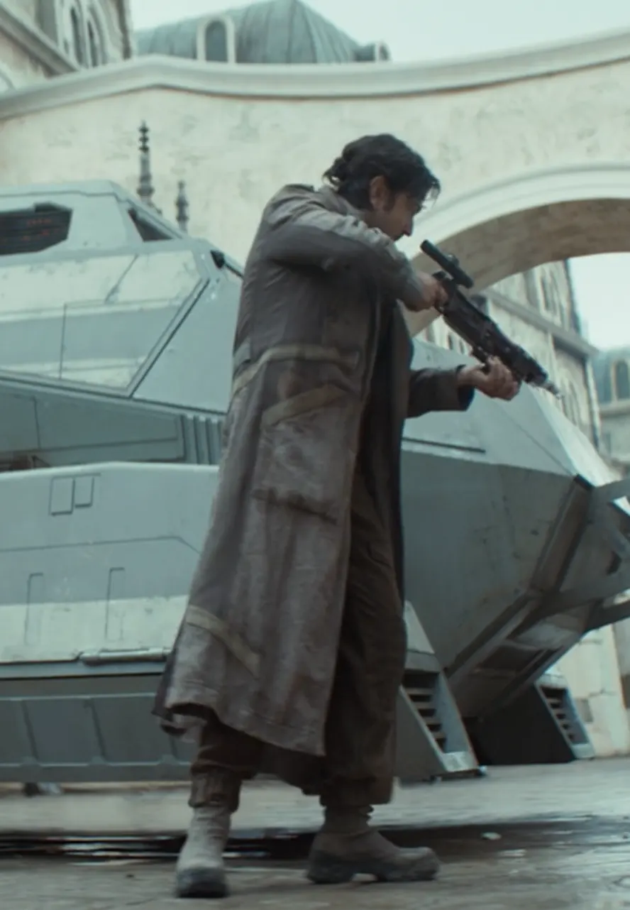 Diego Luna Andor S02 Brown Trench Coat andor grey trench coat