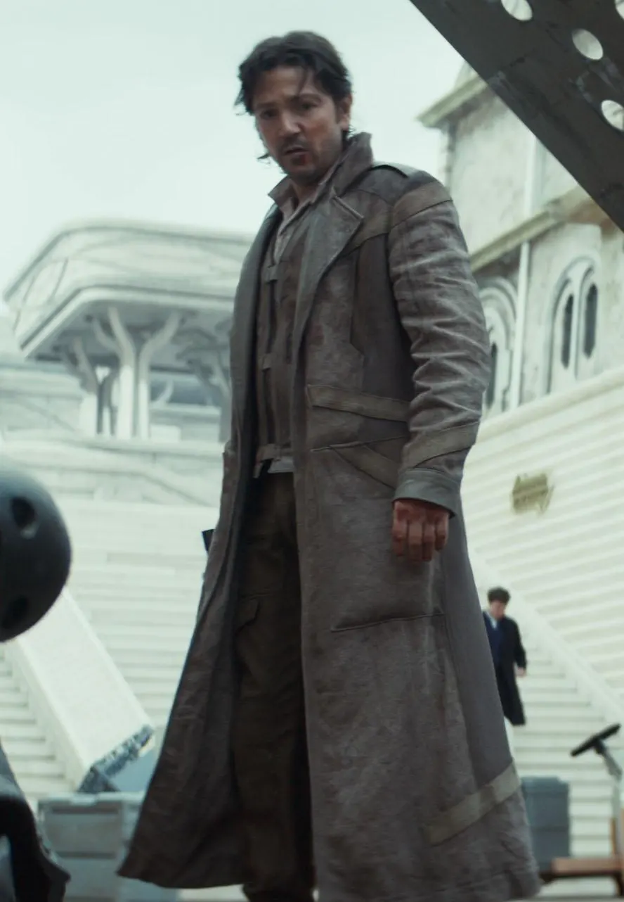 Diego Luna Andor S02 Brown Trench Coat andor brown trench coat