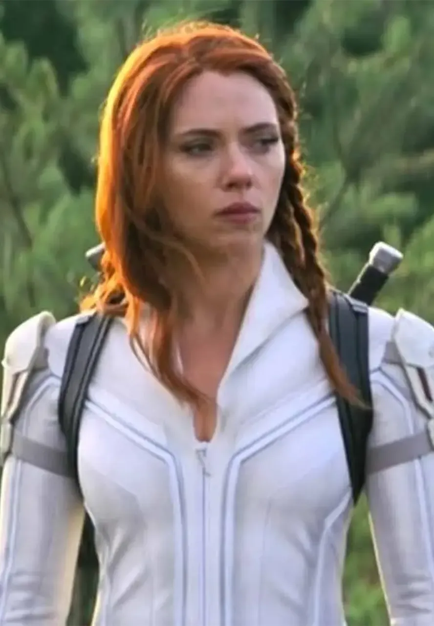 Scarlett Johansson Black Widow White Jacket black widow leather jacket