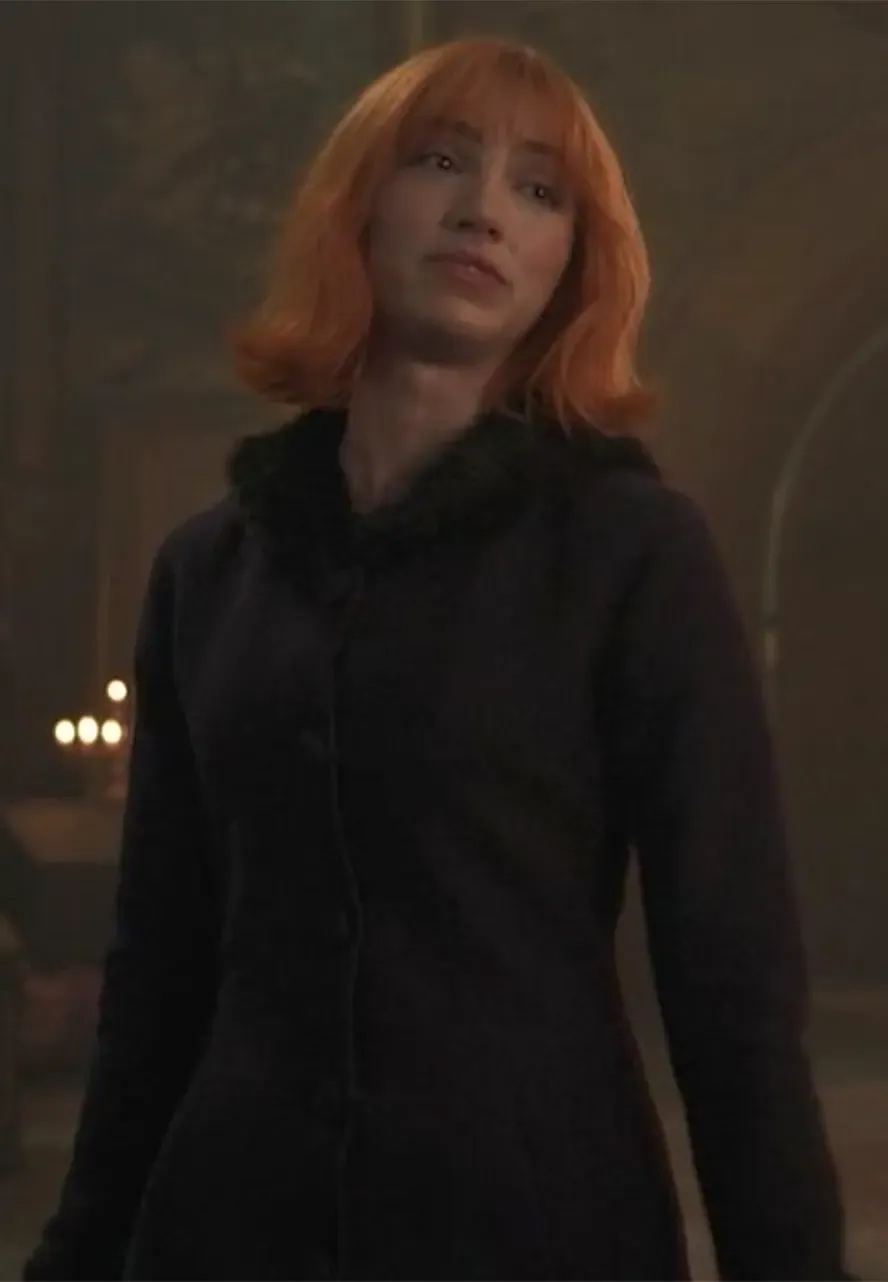 One Piece S02 Nami Black Wool Coat black wool coat