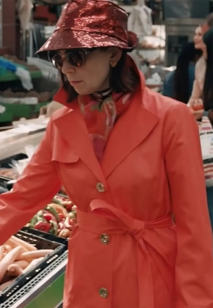 Elsbeth S02 Carrie Preston Red Cotton Coat carrie preston cotton coat