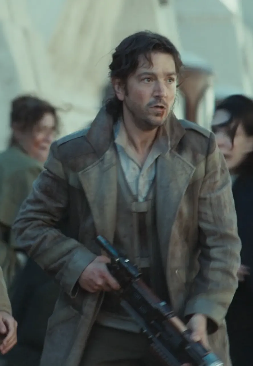 Diego Luna Andor S02 Brown Trench Coat diego luna andor grey trench coat