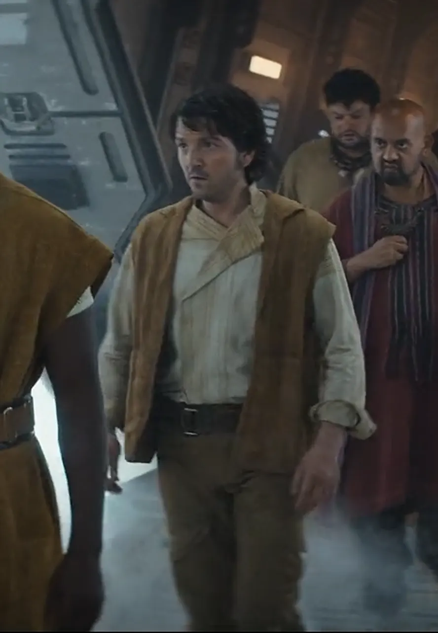 Star Wars Andor S01 Cassian Andor Brown Hooded Vest diego luna brown hooded vest