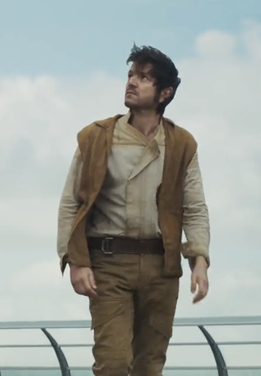 Star Wars Andor S01 Cassian Andor Brown Hooded Vest diego luna vest