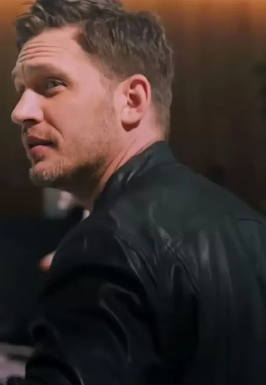Venom 2 Tom Hardy Black Leather Biker Jacket eddie brock leather jacket venom 2
