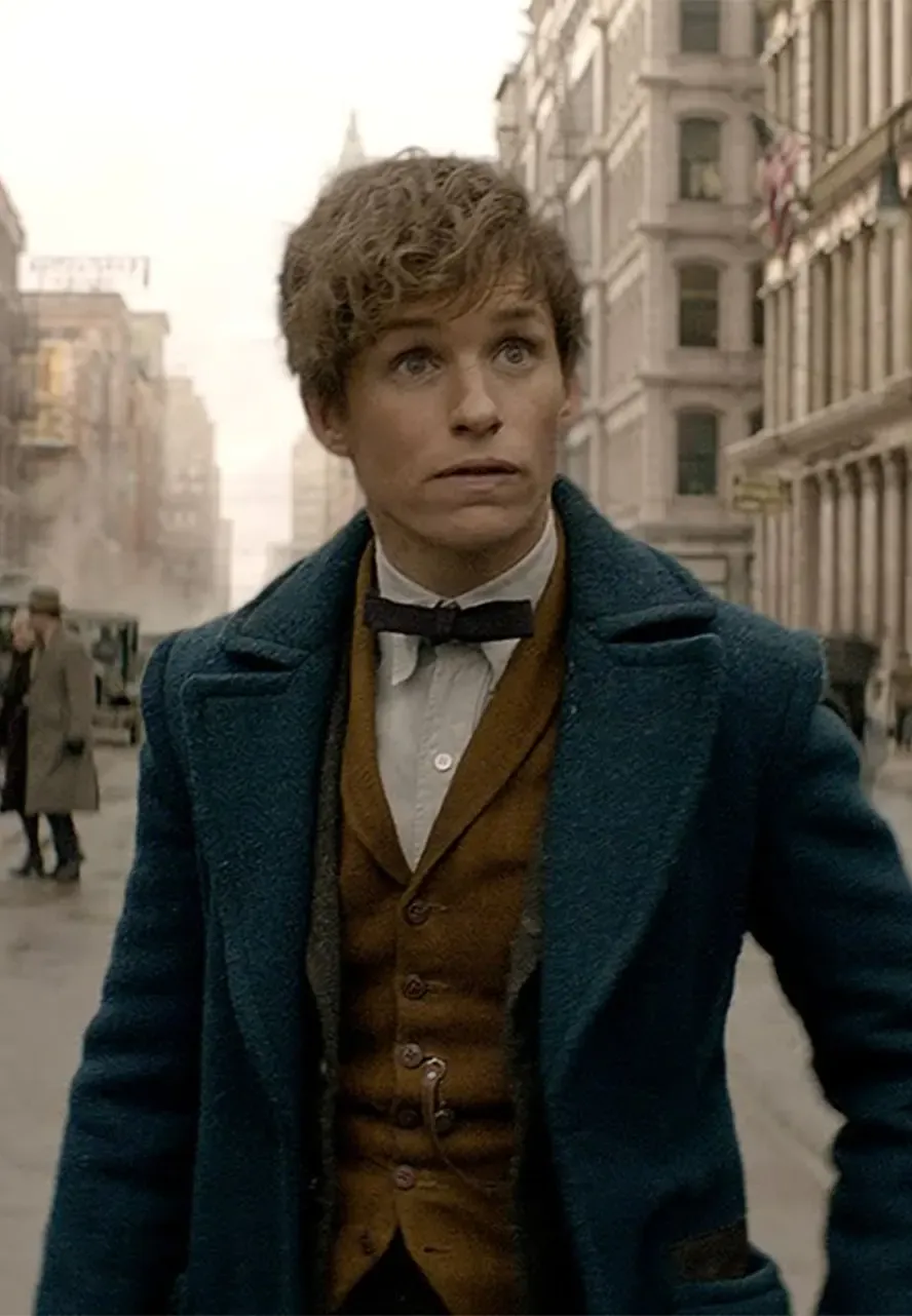 Fantastic Beasts The Secrets of Dumbledore Newton Scamander Blue Wool Coat eddie redmayne coat in fantastic beasts