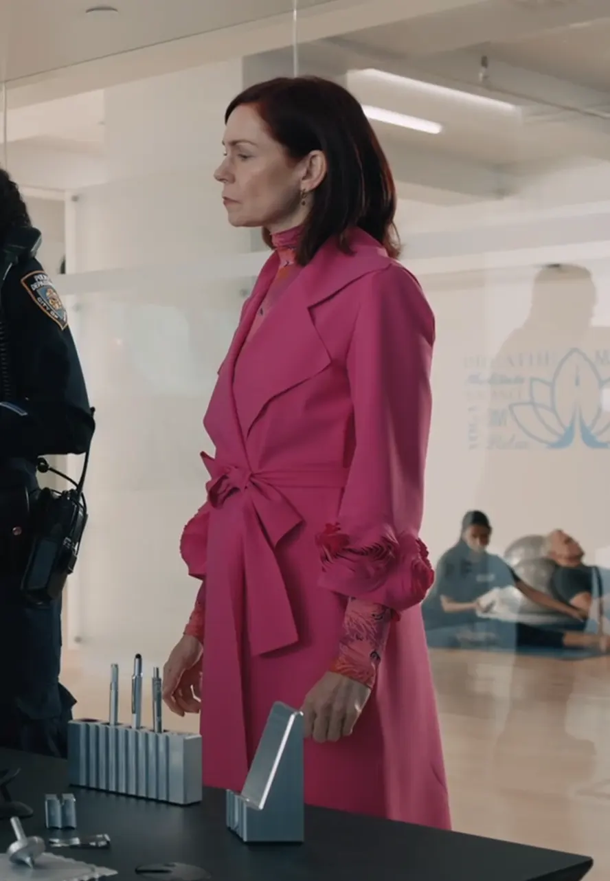 Elsbeth S02 Carrie Preston Pink Trench Coat elsbeth pink coat