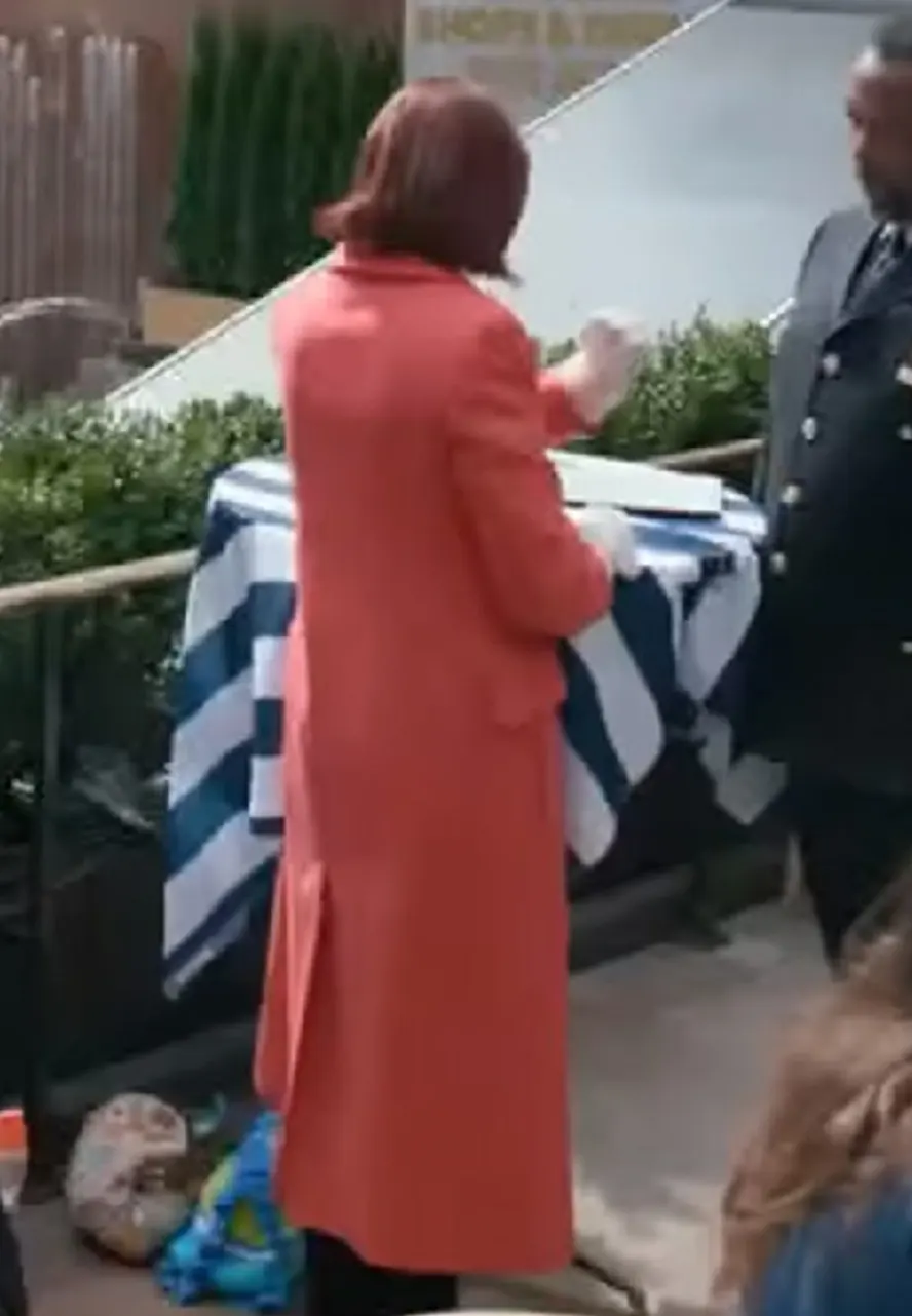 Elsbeth S01 Carrie Preston Red Wool Coat elsbeth tascioni coat