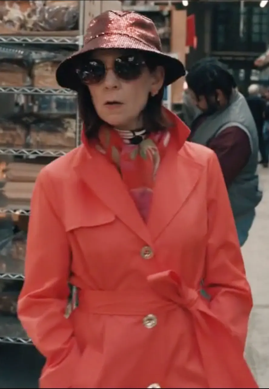Elsbeth S02 Carrie Preston Red Cotton Coat elsbeth tascioni red coat