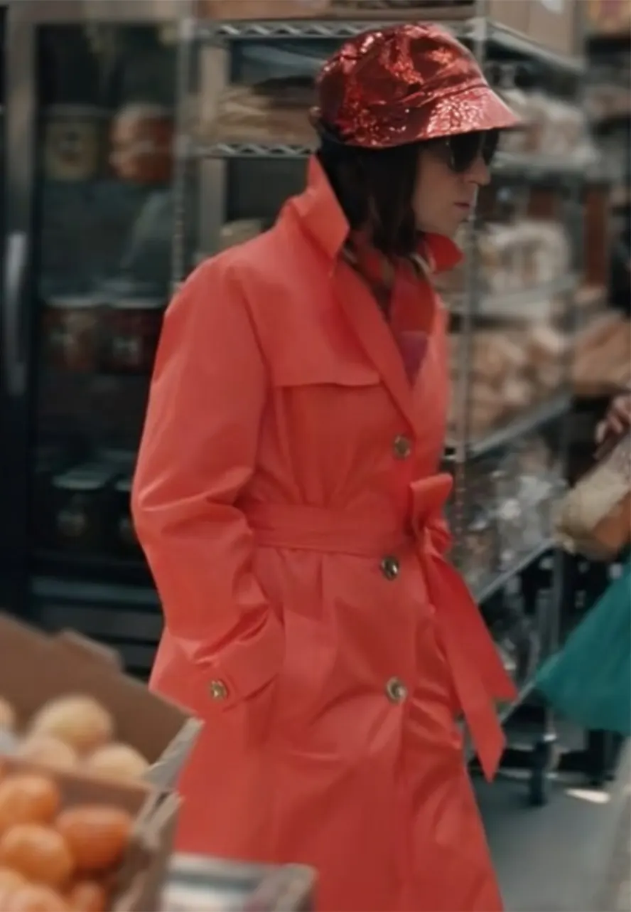 Elsbeth S02 Carrie Preston Red Cotton Coat elsbeth tascioni red cotton coat