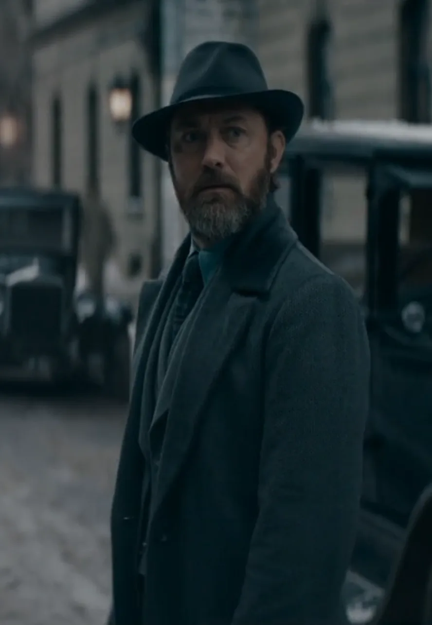 Fantastic Beasts The Secrets of Dumbledore Jude Law Coat jude law grey wool coat