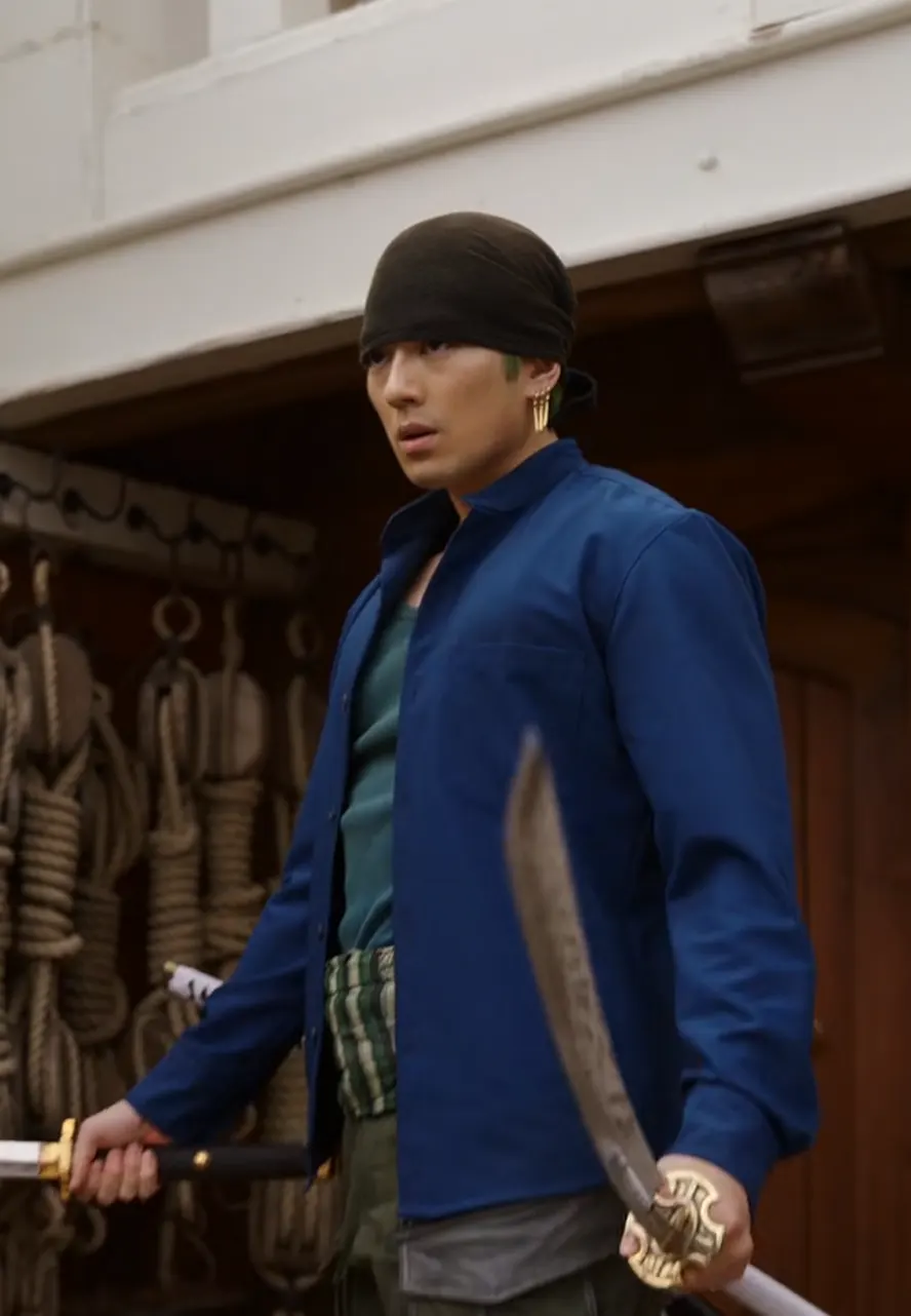 One Piece S02 Roronoa Zoro Blue Jacket mackenyu jacket