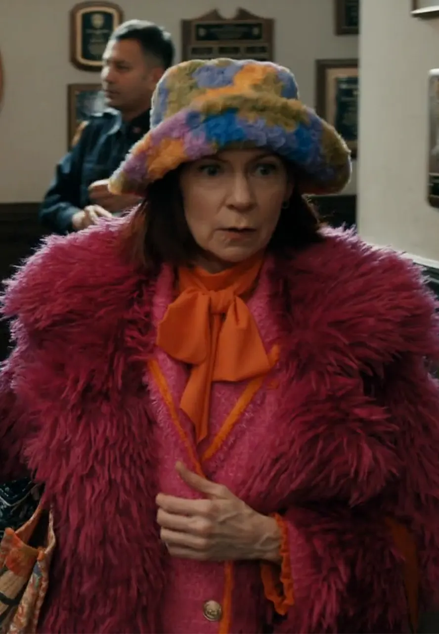 Elsbeth S02 Carrie Preston Magenta Pink Fur Coat magenta pink fur coat