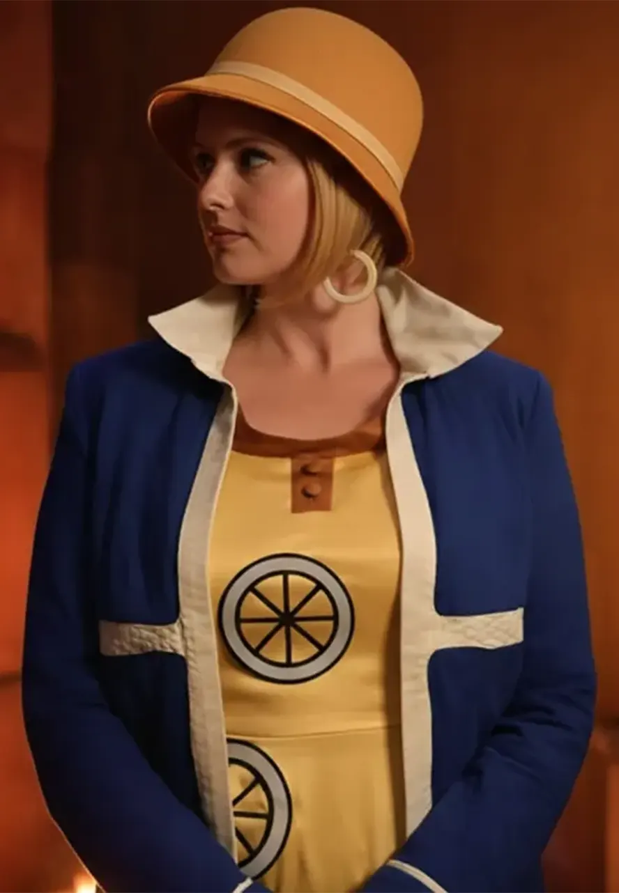 One Piece S02 Miss Valentine Blue Cotton Jacket miss valentine blue jacket