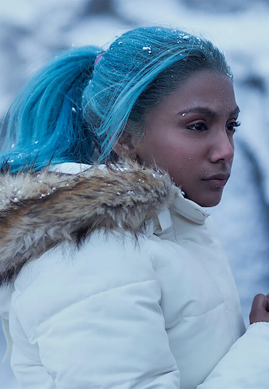 One Piece S02 Charithra Chandran White Puffer Jacket miss wednesday puffer jacket