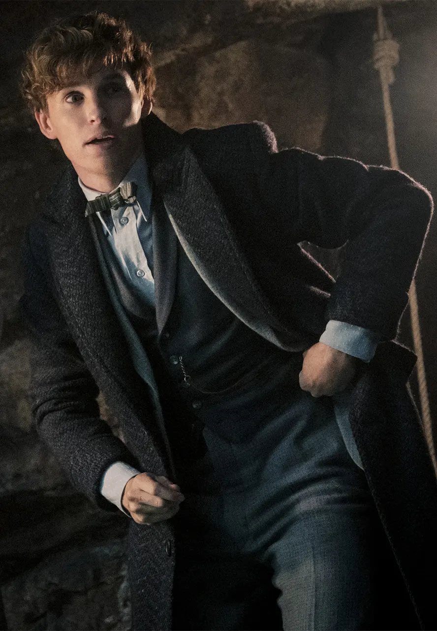 Fantastic Beasts The Secrets of Dumbledore Newton Scamander Blue Wool Coat newton scamander black coat