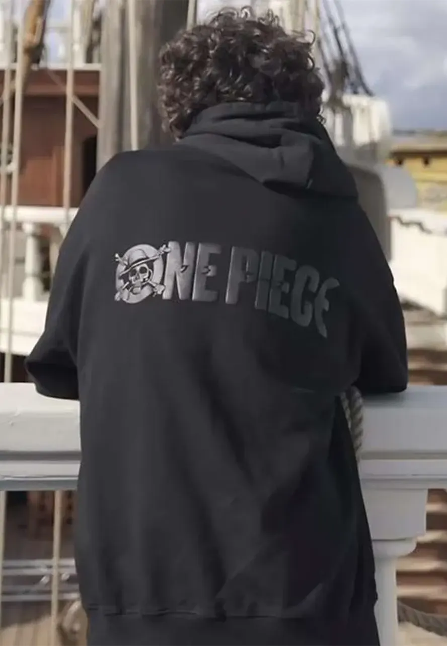 One Piece S02 Monkey D. Luffy Black Hoodie one piece monkey d luffy hoodie