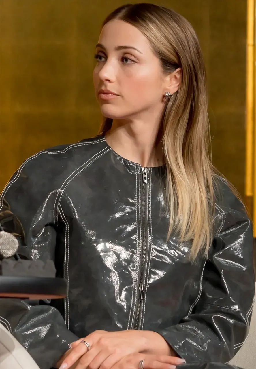 One Piece S02 Promotion Emily Rudd Black Cropped Jacket one piece s02 jacket