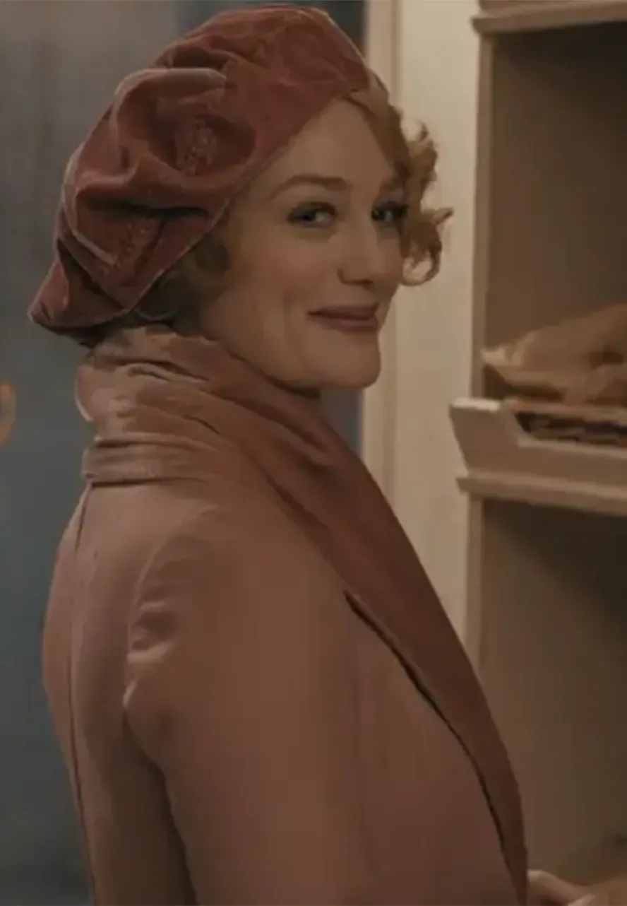 Fantastic Beasts The Secrets of Dumbledore Queenie Goldstein Coat peach wool coat