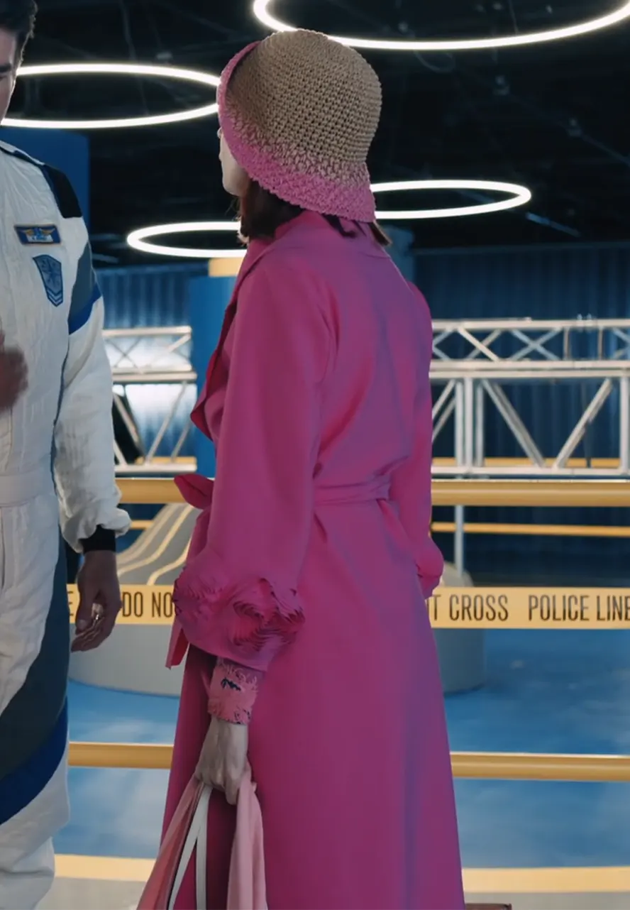 Elsbeth S02 Carrie Preston Pink Trench Coat pink trench coat
