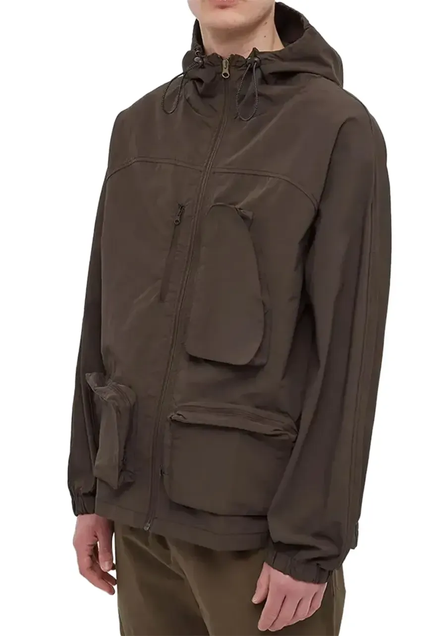 Satta Cargo Brown Hooded Jacket satta cargo jacket