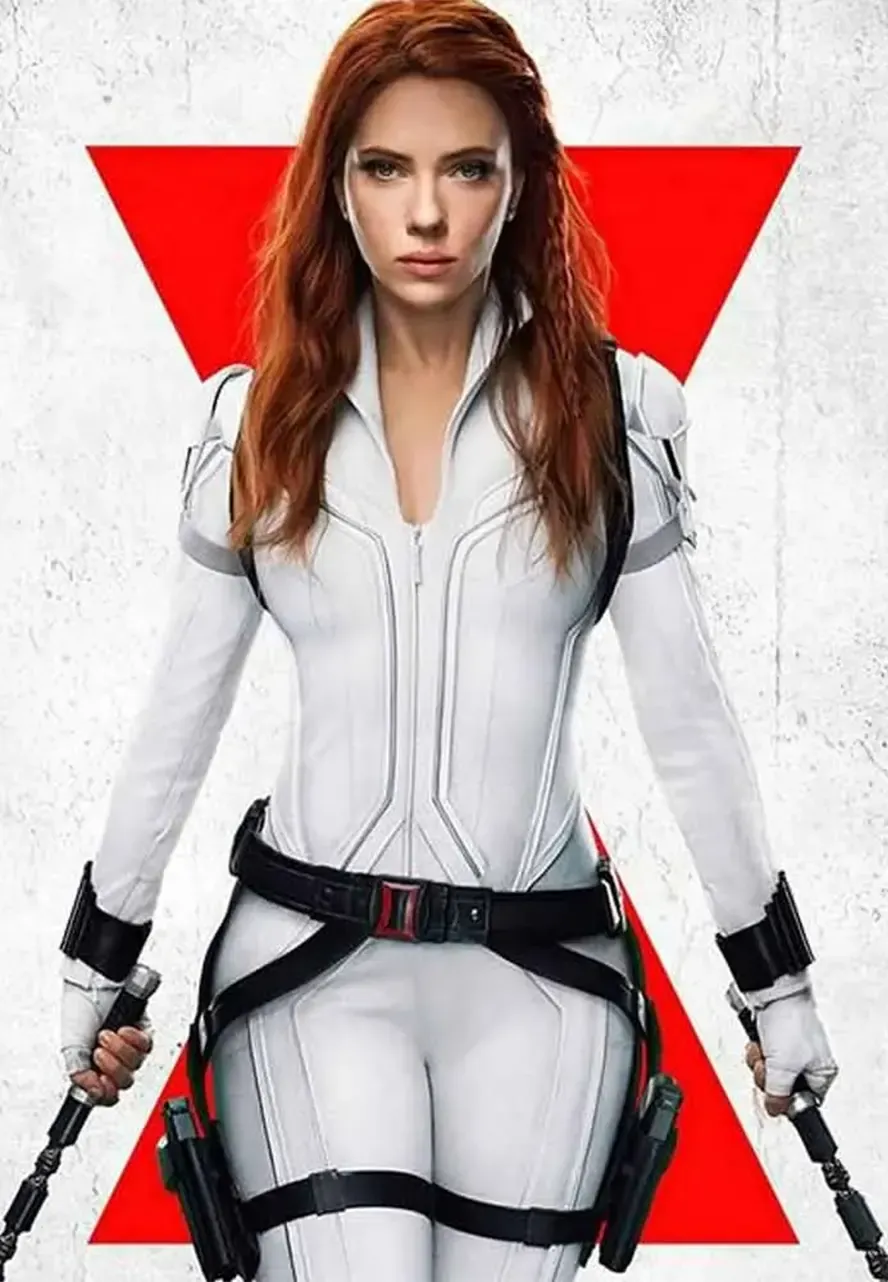 Scarlett Johansson Black Widow White Jacket scarlett johansson jacket