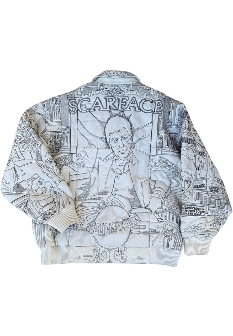 Rare Vintage Scarface Tony Montana Leather Jacket tony montana jacket