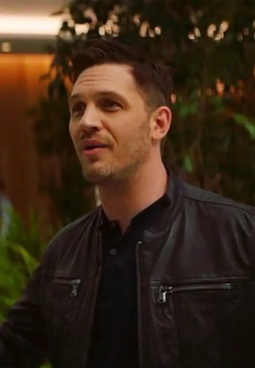 Venom 2 Tom Hardy Black Leather Biker Jacket venom eddie brock leather jacket