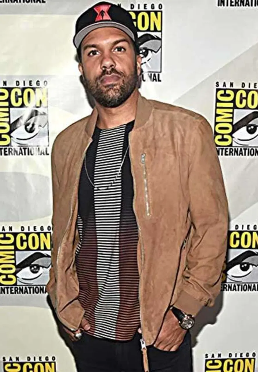O-T Fagbenle Black Widow Suede Leather Jacket widow mason jacket
