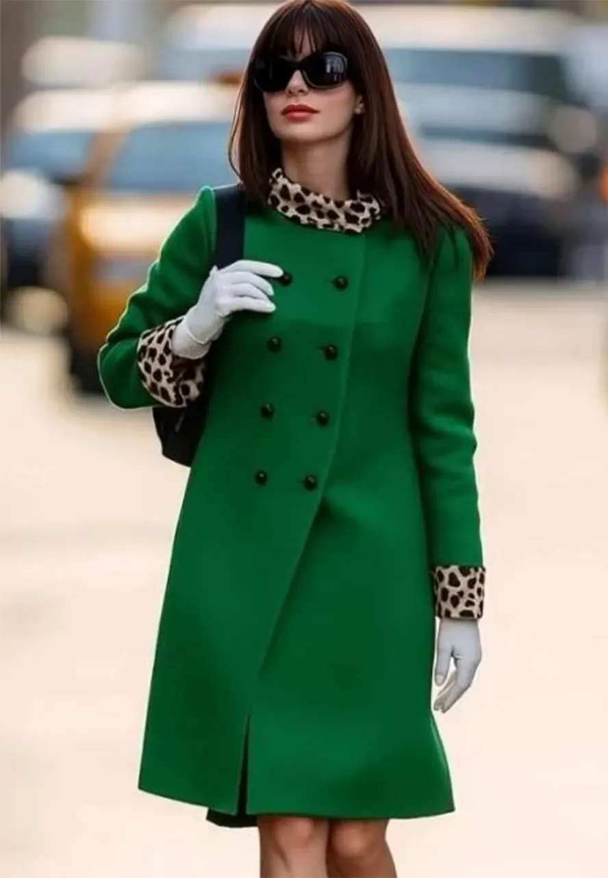 The Devil Wears Prada 2 Andy Sachs Green Coat andy sachs green coat