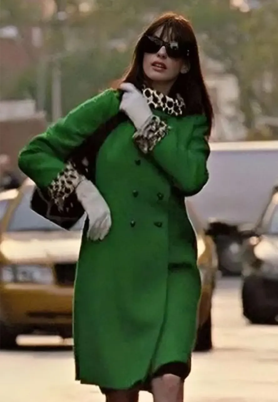 The Devil Wears Prada 2 Andy Sachs Green Coat andy sachs green wool coat