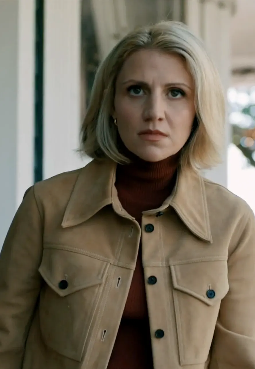 Elsbeth S03 Annaleigh Ashford Suede Leather Jacket annaleigh ashford jacket