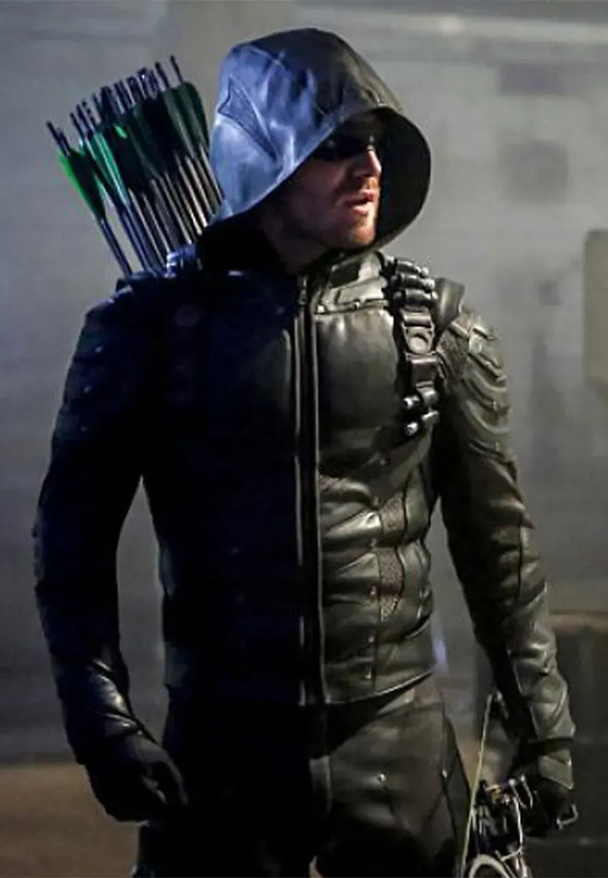 Green Arrow S05 Stephen Amell Leather Jacket arrow 5 jacket